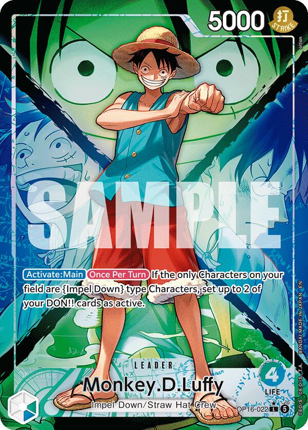 Luffyページ Preorder) Monkey.D.Luffy (022) (Alternate Art) [OP16 - OP16-022