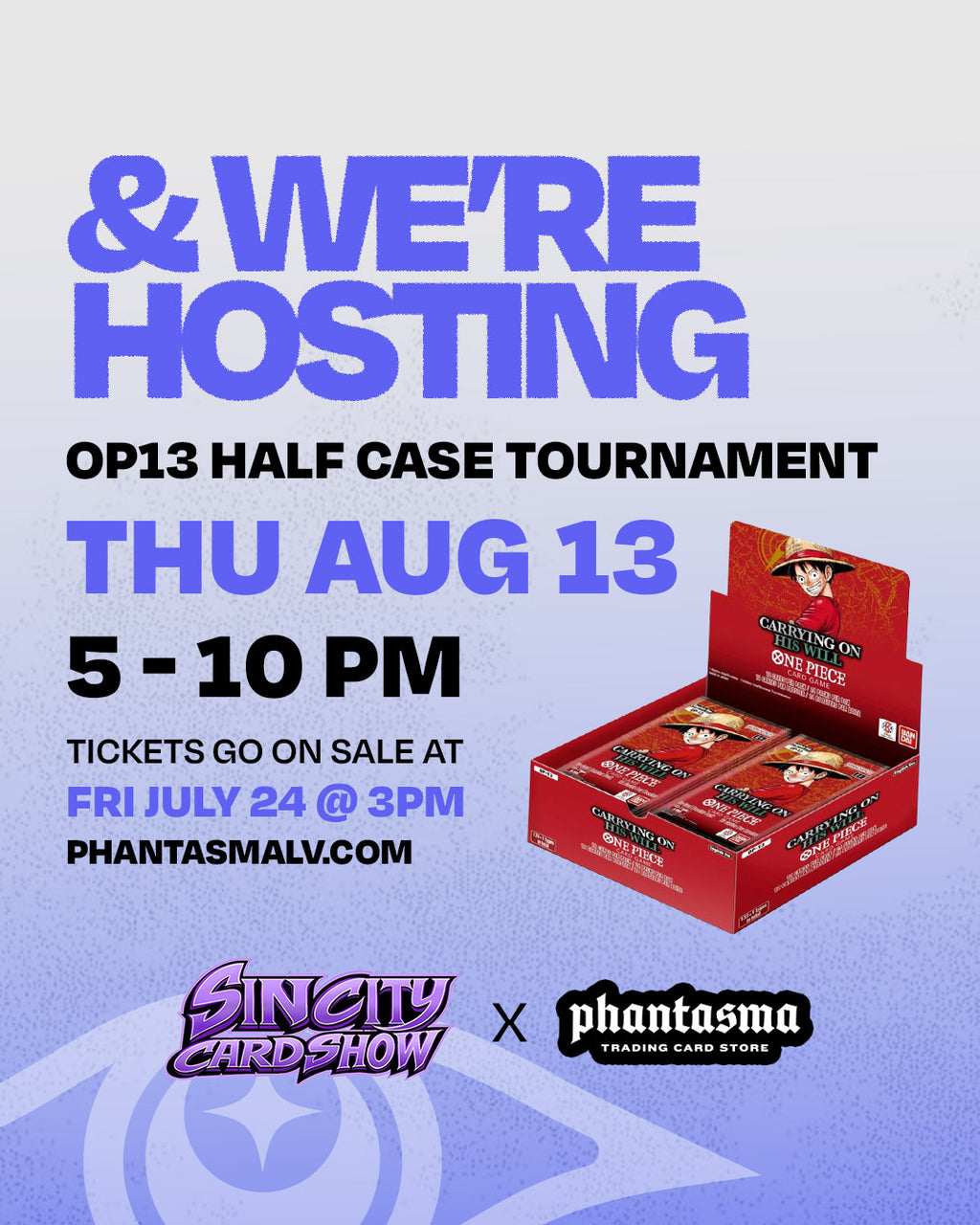 Sin City Card Show OP13 Half Case Tournament 08/13