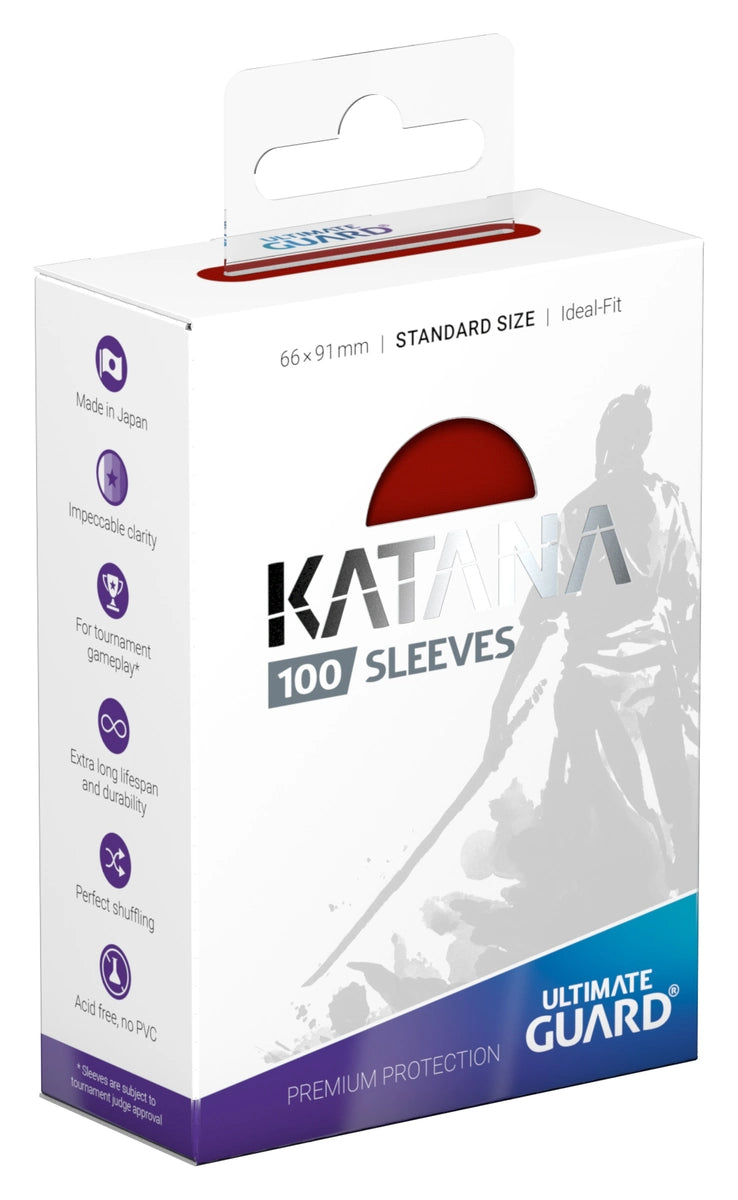 Katana Sleeves Standard Size Red (100 ct.)